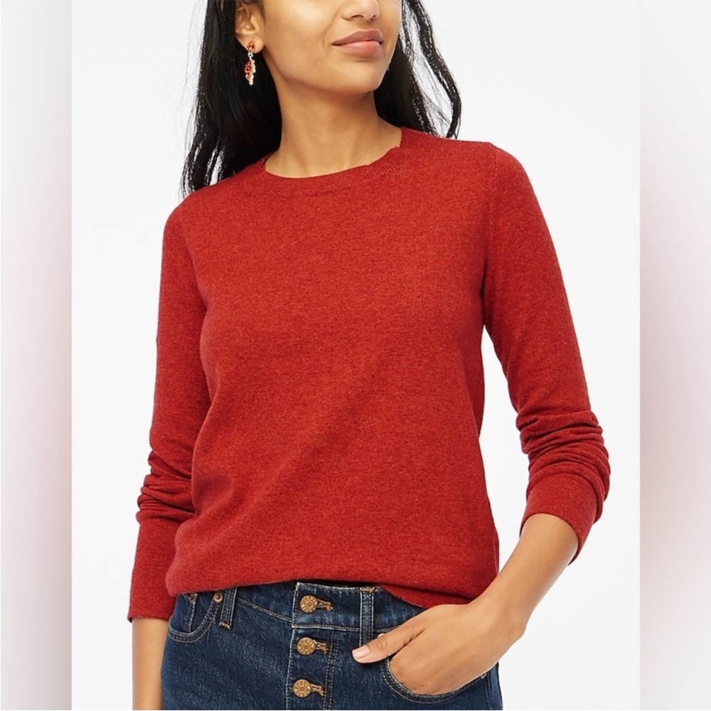 J Crew Teddie Cotton Wool Blend - Burnished Rust Orange - Size M